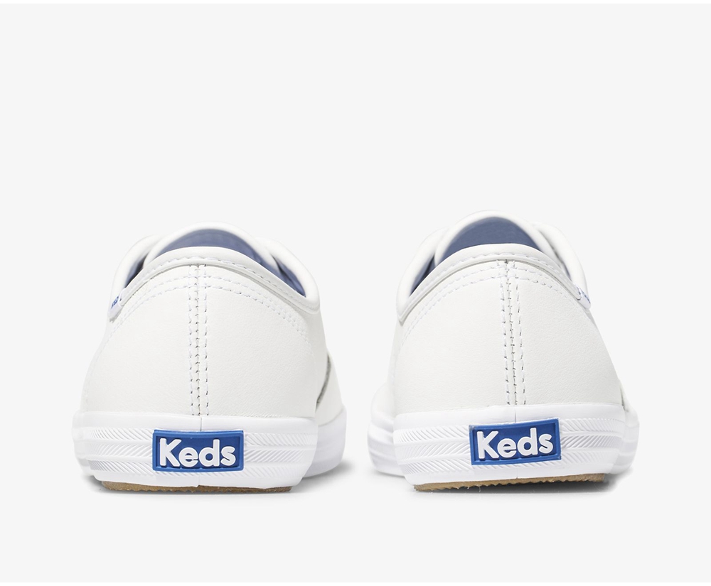 Keds Womens Sneakers White - Champion Originals Leather - 521MVIZGD